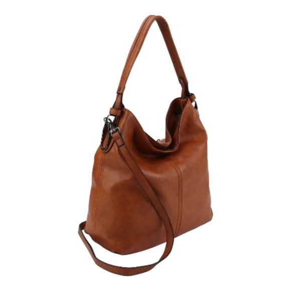 Chic Cream Hobo Bag with Tan Strap - Picture 6 of 8